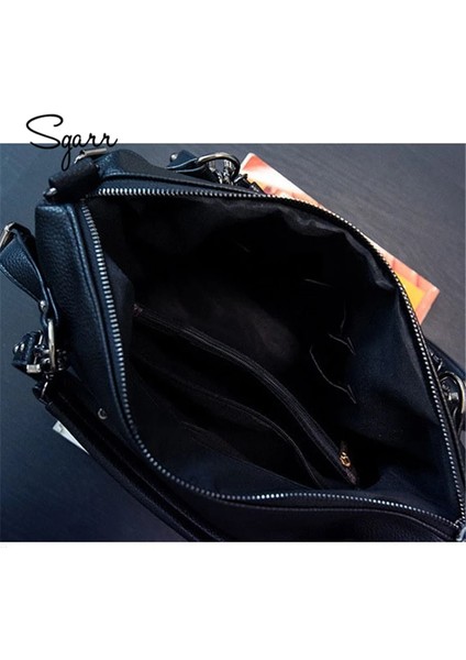 Koyu Gri Tarzı Sgarr Lüks Deri Kadın Omuz Çantası Tasarımcı Deri Çanta Cilt Crossbody Çanta Ünlü Büyük Kadın Tote Messenger Çanta (Yurt Dışından) fiyatları