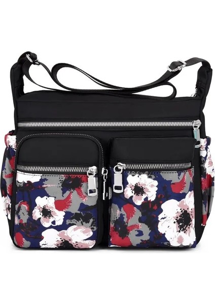 No.6 Tarzı Geestock Kadın Crossbody Çanta Su Geçirmez Naylon Çiçek Omuz Messenger Çanta Rahat Üst-Sap Bayan Çanta Seyahat Tote (Yurt Dışından) fiyatları