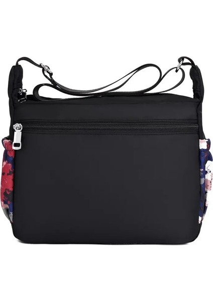 No.6 Tarzı Geestock Kadın Crossbody Çanta Su Geçirmez Naylon Çiçek Omuz Messenger Çanta Rahat Üst-Sap Bayan Çanta Seyahat Tote (Yurt Dışından) modelleri