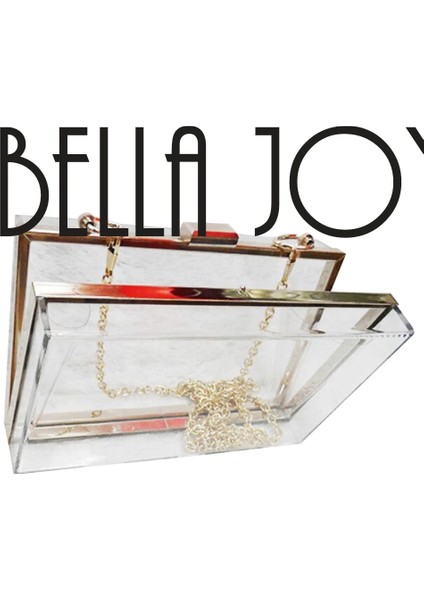 Beyaz Altın H Zincir Stili Bella Joy Yeni Akrilik Şeffaf Kadın El Çantası Zincir Kadın Messenger Çanta Akşam Çanta Çanta Zincir Omuz Çantası (Yurt Dışından) modelleri