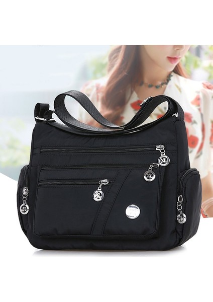 NO.432964 Style 2022 Moda Kadın Omuz Askılı Çanta Naylon Oxford Hafif Su Geçirmez Fermuar Paketi Büyük Kapasiteli Seyahat Crossbody Çanta (Yurt Dışından)