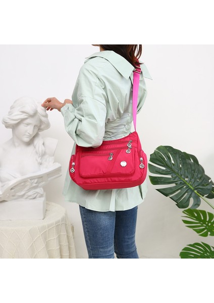 NO.432964 Style 2022 Moda Kadın Omuz Askılı Çanta Naylon Oxford Hafif Su Geçirmez Fermuar Paketi Büyük Kapasiteli Seyahat Crossbody Çanta (Yurt Dışından)