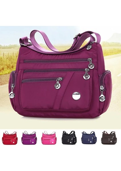 NO.432964 Style 2022 Moda Kadın Omuz Askılı Çanta Naylon Oxford Hafif Su Geçirmez Fermuar Paketi Büyük Kapasiteli Seyahat Crossbody Çanta (Yurt Dışından)