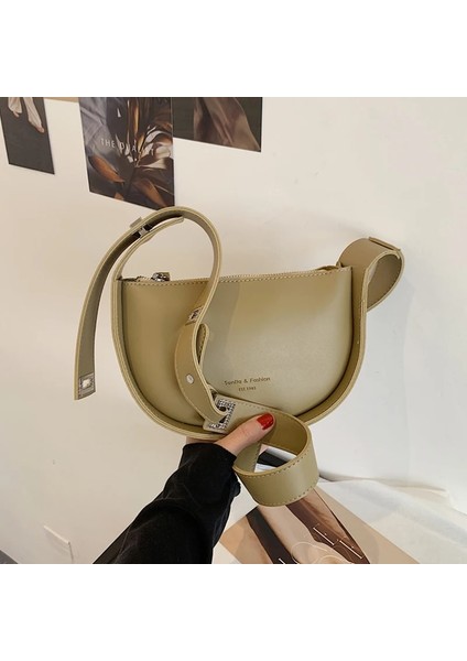 Stil-B-Kahverengi Stili Burminsa Yarım Daire Eyer Omuz Crossbody Çanta Kadınlar Için Tasarımcı Ayarlanabilir Geniş Askı Kız Çantalar ve Çanta (Yurt Dışından) fiyatları