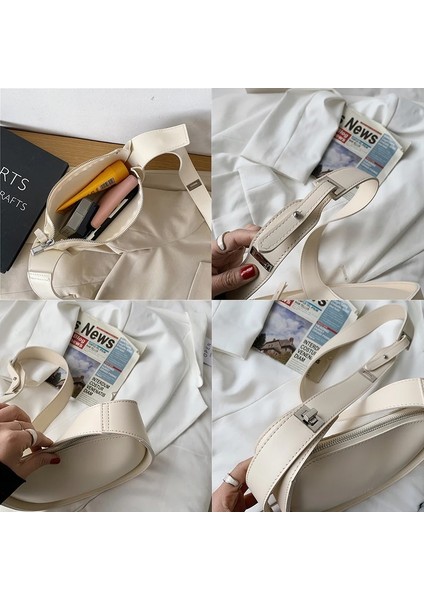 Stil-B-Kahverengi Stili Burminsa Yarım Daire Eyer Omuz Crossbody Çanta Kadınlar Için Tasarımcı Ayarlanabilir Geniş Askı Kız Çantalar ve Çanta (Yurt Dışından) fırsatları