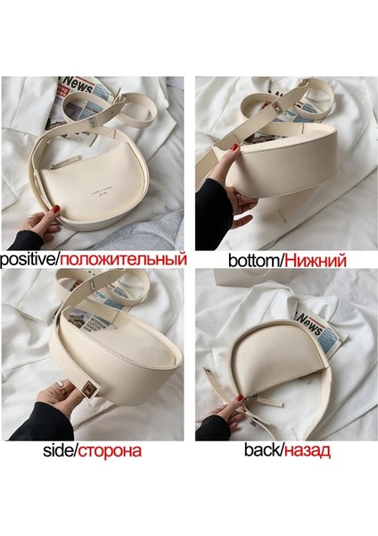 Stil-B-Kahverengi Stili Burminsa Yarım Daire Eyer Omuz Crossbody Çanta Kadınlar Için Tasarımcı Ayarlanabilir Geniş Askı Kız Çantalar ve Çanta (Yurt Dışından) indirimleri