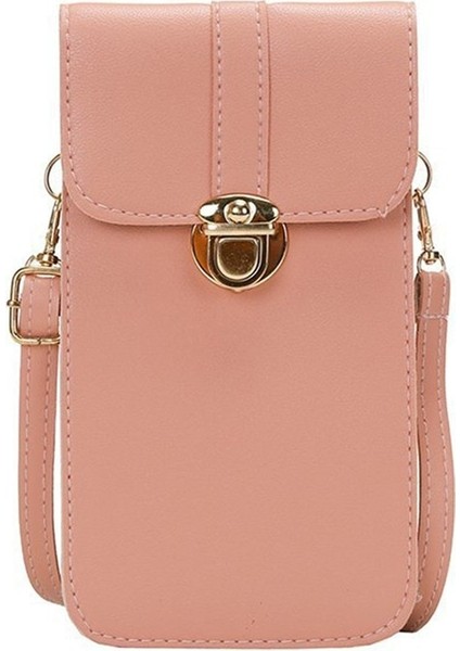 5 Pembe Stili Yazın Kadın Deri Messenger Çanta Mini Cep Cep Telefonu Kılıfı Öğrenci Crossbody Kılıf Debriyaj Çanta Cüzdan Kız Küçük Omuz Çantası Çanta (Yurt Dışından)