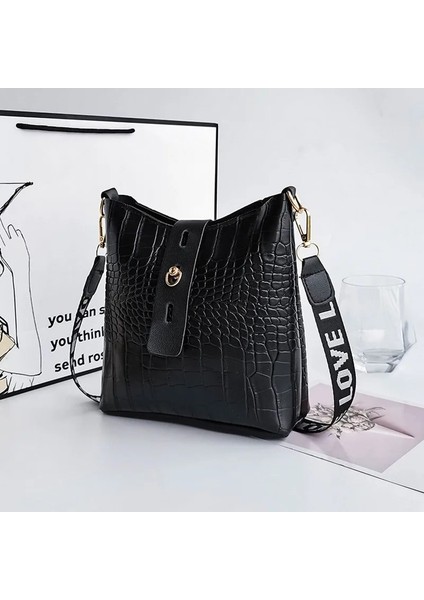 B-4 Stili 2021NEW Moda Timsah Desenli Çanta Büyük Basit Kova Tasarımcı Tote Çanta Omuz Çantası Alışverişçi Ilkbahar Sonbahar Kadın Çantası (Yurt Dışından) fiyatları