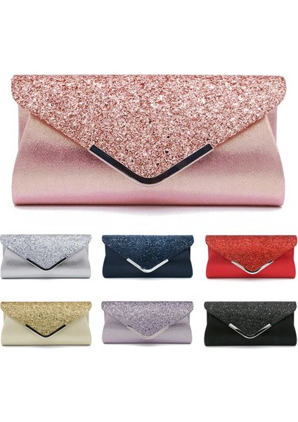 Altın Tarzı Noenname Kadın Glitter Pırıltılı Zarf Bayanlar Sequins Akşam Partisi Balo Akıllı Jane Debriyaj Çanta Çanta (Yurt Dışından) fırsatları