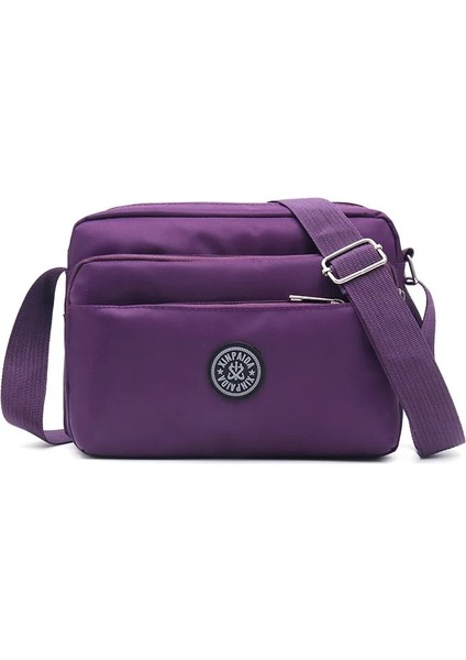 Mor Tarzı Asual Düz Renk Kadın Çantaları Lüks Tasarımcı Omuz Çantası Naylon Kumaş Bayan Messenger Çanta Cep Telefonu Çantası (Yurt Dışından)