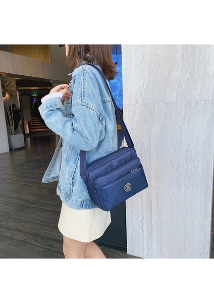 Mor Tarzı Asual Düz Renk Kadın Çantaları Lüks Tasarımcı Omuz Çantası Naylon Kumaş Bayan Messenger Çanta Cep Telefonu Çantası (Yurt Dışından) fırsatları