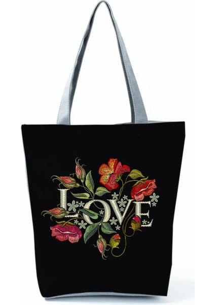 HL0509 Çiçekli Çanta Stili 2021 Yeni Moda Tote Geometri Çiçek Baskı Çanta Kadınlar Için Yüksek Li Tüm Maç Plaj Çantası Çevre Dostu Taşınabilir Kadın Çantaları (Yurt Dışından)