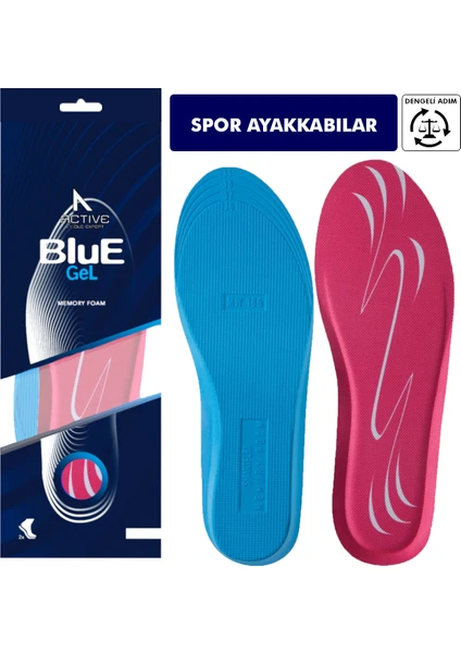 Blue Gel - BG186 - SneakFlex | Yumuşak, Memory Foam, , Darbe Emici, Ortopedik Konfor, Sneaker İçin İç Tabanlık