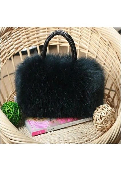 Gri-C Tarzı Yeni Lady Kız Pretty Sevimli Faux Tavşan Kürk Çanta Omuz Askılı Çanta Tote Moda Kadınlar Uzun Kürk Çim Çanta Messenger Çanta (Yurt Dışından) fırsatları