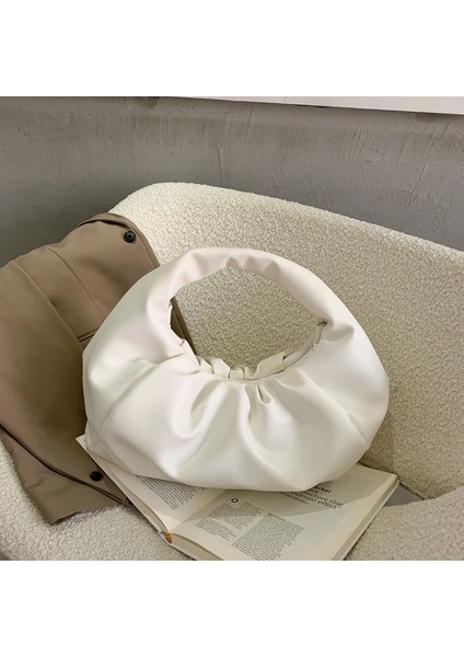 Beyaz Stil 40X10X35CM Luxury Designer Handbags For Women Ote Shoulder Bags Folds Fashion Dumplings Soft Roupas Femininas Clutch Sac A Main Bolso (Yurt Dışından)
