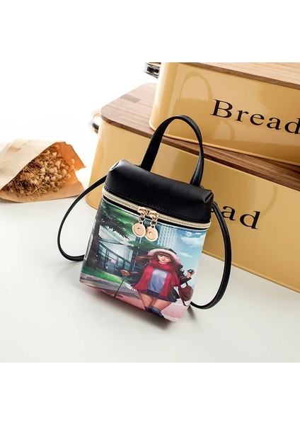 No.4 Tarzı Kadın Çanta Yeni Rahat Karikatür Kadın Messenger Omuz Çantaları Sevimli Crossbody Moda Deri Çantalar Mini Ayı Cep Telefonu Çantası (Yurt Dışından)