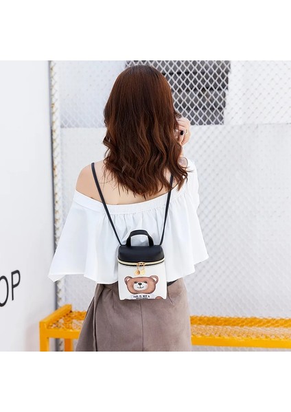 No.4 Tarzı Kadın Çanta Yeni Rahat Karikatür Kadın Messenger Omuz Çantaları Sevimli Crossbody Moda Deri Çantalar Mini Ayı Cep Telefonu Çantası (Yurt Dışından) modelleri