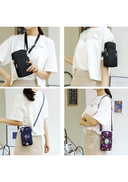 Siyah Stil U 19X10X6 cm Kadın Cep Telefonu Çantası Kadın Messenger Çanta Cüzdan Bozuk Para Cüzdanı Yeni Vahşi Kalıpçı Asılı Cep Telefonu Çantası (Yurt Dışından) indirimleri