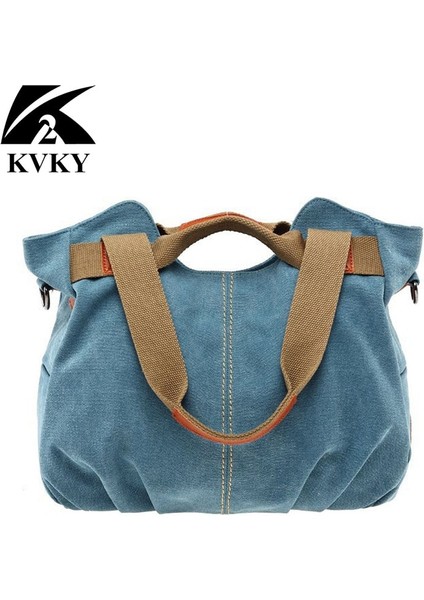 Bej Tarzı Büyük Beden Kvky Sıcak Kat Rahat Tote Kadın Çanta Omuz Crossbody Çanta Kadınlar Için Tuval Yüksek Kapasiteli Çanta Kadın Bolsa Feminina (Yurt Dışından) fırsatları