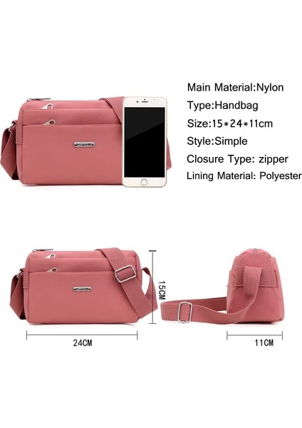 No.1 Tarzı Naylon Kadın Omuz Çantaları Kadın Messenger Çanta Düz Renk Seyahat Kız Için Crossbody Çanta Sadelik Bayanlar Cüzdan Retro Çanta (Yurt Dışından) modelleri