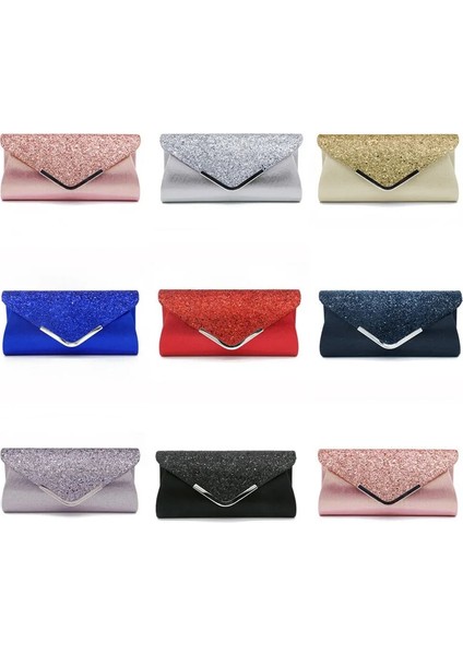 Siyah Stil Noenname Kadın Glitter Pırıltılı Zarf Bayanlar Sequins Akşam Partisi Balo Akıllı Jane Debriyaj Çanta Çanta (Yurt Dışından) modelleri