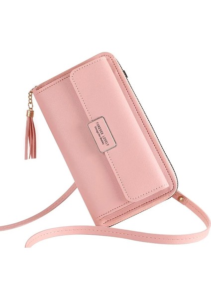 No.4 Tarzı Kadın Omuz Askısı Çanta Işlevli Uzun Cüzdan Moda Püskül Çanta Çile Kart Sahibinin Bayanlar Küçük Crossbody Cep Telefonu Çantası (Yurt Dışından)