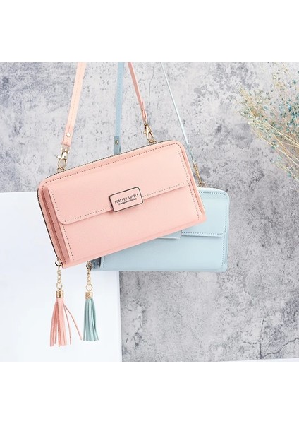 No.4 Tarzı Kadın Omuz Askısı Çanta Işlevli Uzun Cüzdan Moda Püskül Çanta Çile Kart Sahibinin Bayanlar Küçük Crossbody Cep Telefonu Çantası (Yurt Dışından) fiyatları