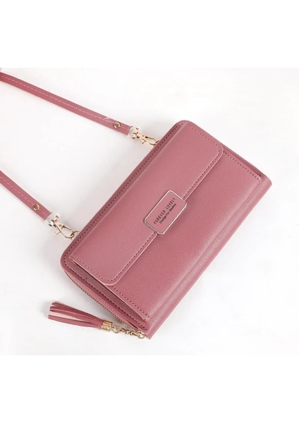 No.4 Tarzı Kadın Omuz Askısı Çanta Işlevli Uzun Cüzdan Moda Püskül Çanta Çile Kart Sahibinin Bayanlar Küçük Crossbody Cep Telefonu Çantası (Yurt Dışından) modelleri