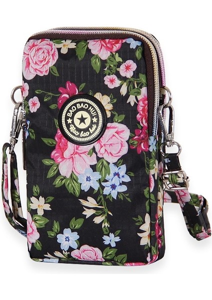 No.1 Tarzı Kadın Mini Cep Telefonu Çantası Kadın Crossbody Çanta Bayan Omuz Çantası Kanvas Cüzdan Çanta (Yurt Dışından)