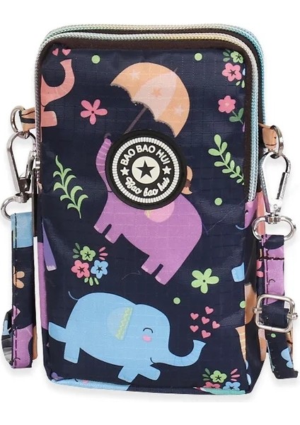 No.7 Tarzı Kadın Mini Cep Telefonu Çantası Kadın Crossbody Çanta Bayan Omuz Çantası Kanvas Cüzdan Çanta (Yurt Dışından) fırsatları