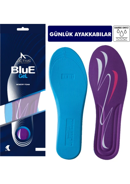 Blue Gel - BG191 - DayFlex | Yumuşak, Memory Foam, Darbe Emici, Konforlu, Spor Günlük İç Tabanlık