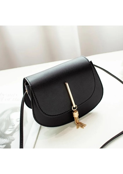 Qiuming Shop Kırmızı Stil Fashion Tassel Women Crossbody Bag Pu Leather Small Flap Messenger Bag For Ladies Sling Bag Mobile Phone Wallet Handbags Bolsa (Yurt Dışından)