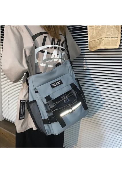 Beyaz Stil Yeni Gerçek Fotoğraf Kanvas Çanta Sevimli Joker Kız Omuz Çantası Öğrenci Sınıfı Orman Postacı Çantası Messenger Çanta (Yurt Dışından) modelleri