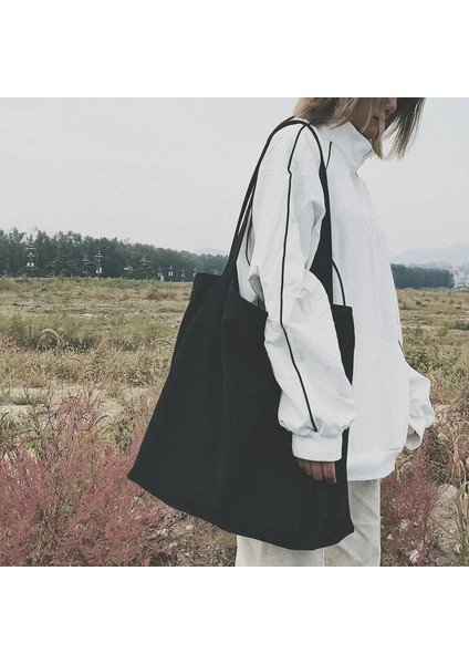 Yeşil Stil Moda Kadın Kanvas Omuz Alışveriş Çantası Pamuklu Bez Büyük Kapasiteli Öğrenciler Bayan Çanta Eko Kumaş Bez Alışveriş Çantaları (Yurt Dışından) indirimleri