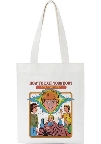 NO.1500 Tarzı Death Evil Devil Alien Baskı Yeni Rahat Harajuku Kadın Omuz Kanvas Çanta Ins Büyük Kapasiteli Tote Vogue Yeniden Kullanılabilir Kadın Çantaları (Yurt Dışından)