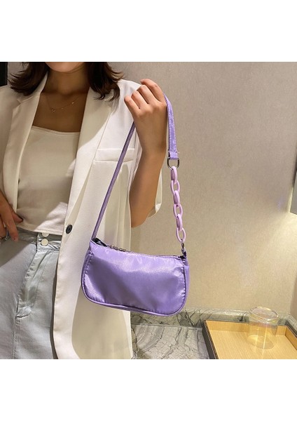 Açık Sarı Stil Retro Kadın Çantaları Rendy Vintage Omuz Çanta Kadın Küçük Koltukaltı Çantaları Rahat Retro Mini Crossbody Çantaları (Yurt Dışından)