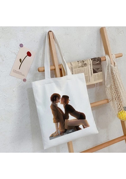 BAI013 Stili Bungou Stray Dogs Osamu Dazai Japan Anime Canvas Bag Large Harajuku Gothic Famale Shopper Bag Casual Vintage Women Shoulder Bags (Yurt Dışından)