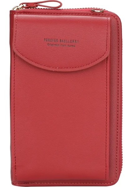 Kırmızı Stil 2021 Kadın Cüzdan Ünlü Cep Telefonu Çantaları Büyük Kart Sahipleri Çanta Çanta Debriyaj Messenger Omuz Uzun Sapanlar (Yurt Dışından)