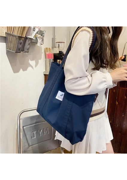 Yeşil Stil 36X12X33CM Yeni Retro Kadın Omuz Çantası Basit Düz Renk Küçük Taze Kanvas Çanta Edebi Kadın Toka Tote Çanta Büyük Kapasiteli Çanta (Yurt Dışından) modelleri