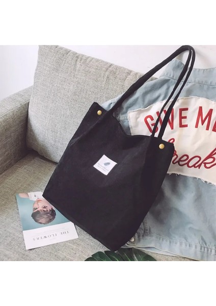 Inek Tarzı 36X12X33CM Womeorduroy Için Çantalar Omuz Çantası Yeniden Kullanılabilir Alışveriş Çantaları Günlük Bez Bayan Çanta Belirli Sayıda (Yurt Dışından) fiyatları