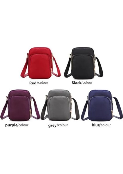 Kırmızı Stil Lkeep Moda Kadın Crossbody Fermuar Cep Telefonu Omuz Çantası Bayan Kadın Işlevli Çanta Bilek Çanta Yeni Sıcak 2022 (Yurt Dışından) indirimleri