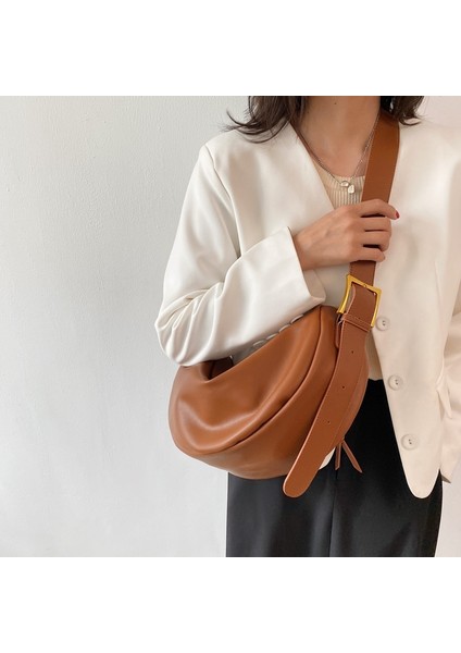 Bej Tarzı W38CM H18CM THK9CM Crossbody Bags For Women Large Capacity Luxury Handbags Solid Soft Shoulder Bags Female Casual Travel Hobos Bag Vintage Sac New (Yurt Dışından) modelleri