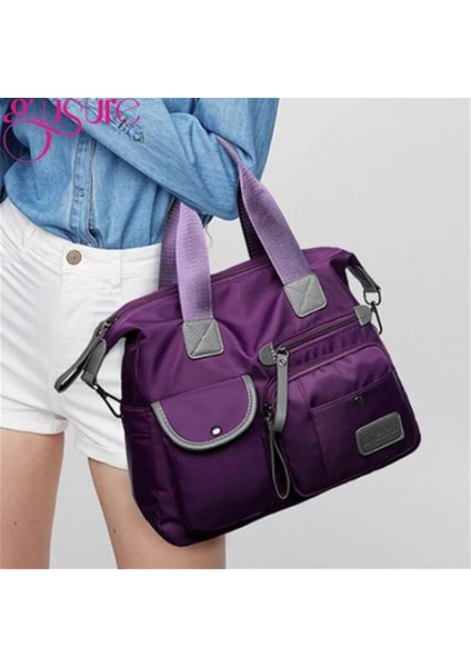 Stil 1-Siyah Stil Gusure Kadın Çok Cepler Omuz Çantası Yeni Moda Taşınabilir Açık Seyahat Fermuar Çok Fonksiyonlu Büyük Kapasiteli Çanta (Yurt Dışından) fiyatları