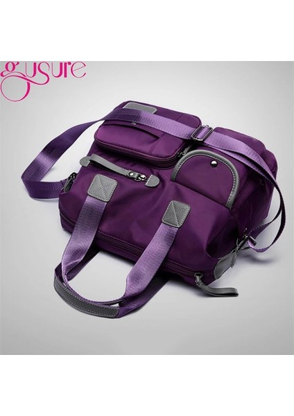 Stil 1-Siyah Stil Gusure Kadın Çok Cepler Omuz Çantası Yeni Moda Taşınabilir Açık Seyahat Fermuar Çok Fonksiyonlu Büyük Kapasiteli Çanta (Yurt Dışından) indirimleri