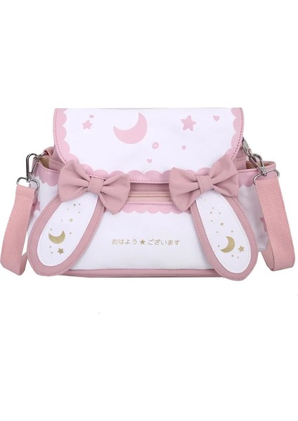 Stil 1 Stil Lolita Ay Yıldız Baskılı Papyon Kadın Omuz Çantası Çapraz Vücut (Yurt Dışından)