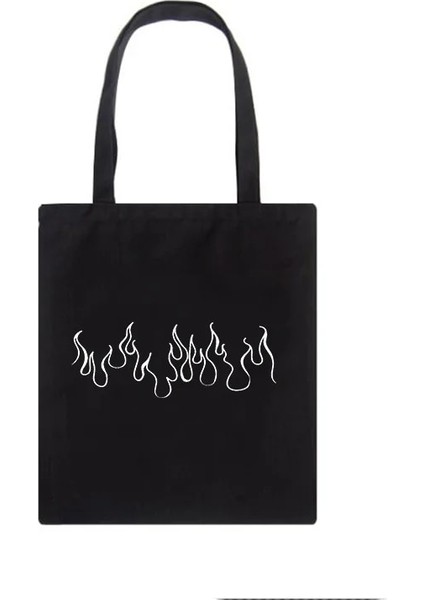 No.6 Tarzı 35X40CM Japon Koyu Alışveriş Çantası Gotik Dalgalar Y2K Kanvas Çanta Eğlenceli Karikatür Büyük Kapasiteli Ulzzang Kadın Çantası Harajuku Kadın Omuz Çantaları (Yurt Dışından)