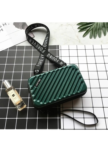 Yeşil-Dimi Stil Wome Için Lüks El Çantaları Yeni Bavul Şekli Tote Kadınlar Ünlü Debriyaj Çanta Mini Kutu Çanta Moda Mini Bagaj Çantası (Yurt Dışından)