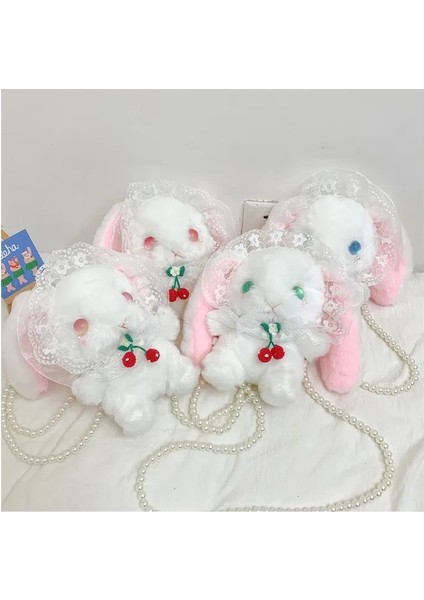 Purple Pearl Style Kızlar Için Yeni Japon Lolita Omuz Çantaları Cosplay Peluş Dantel Lop Kulak Tavşan Inci Messenger Çanta Küçük Oyuncak Telefon Para Çantası (Yurt Dışından) fiyatları