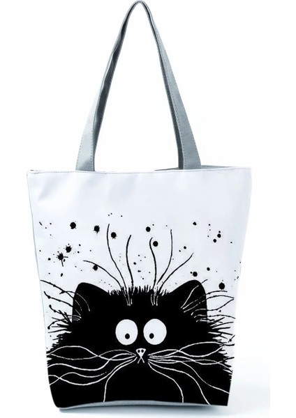 HL1303 Stili Miyahouse Çiçek Baskılı Çanta Kadın Omuz Çantası Kanvas Yaz Plaj Çantası Günlük Kullanım Kadın Alışveriş Çantası Bayan Tüm Maç Eko (Yurt Dışından)