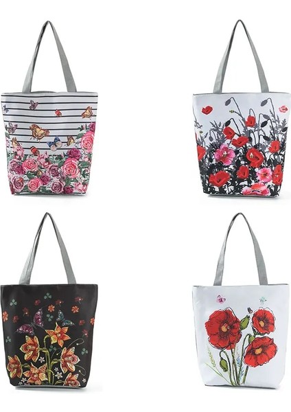 1130B Stili Miyahouse Çiçek Baskılı Çanta Kadın Omuz Çantası Kanvas Yaz Plaj Çantası Günlük Kullanım Kadın Alışveriş Çantası Bayan (Yurt Dışından) fiyatları